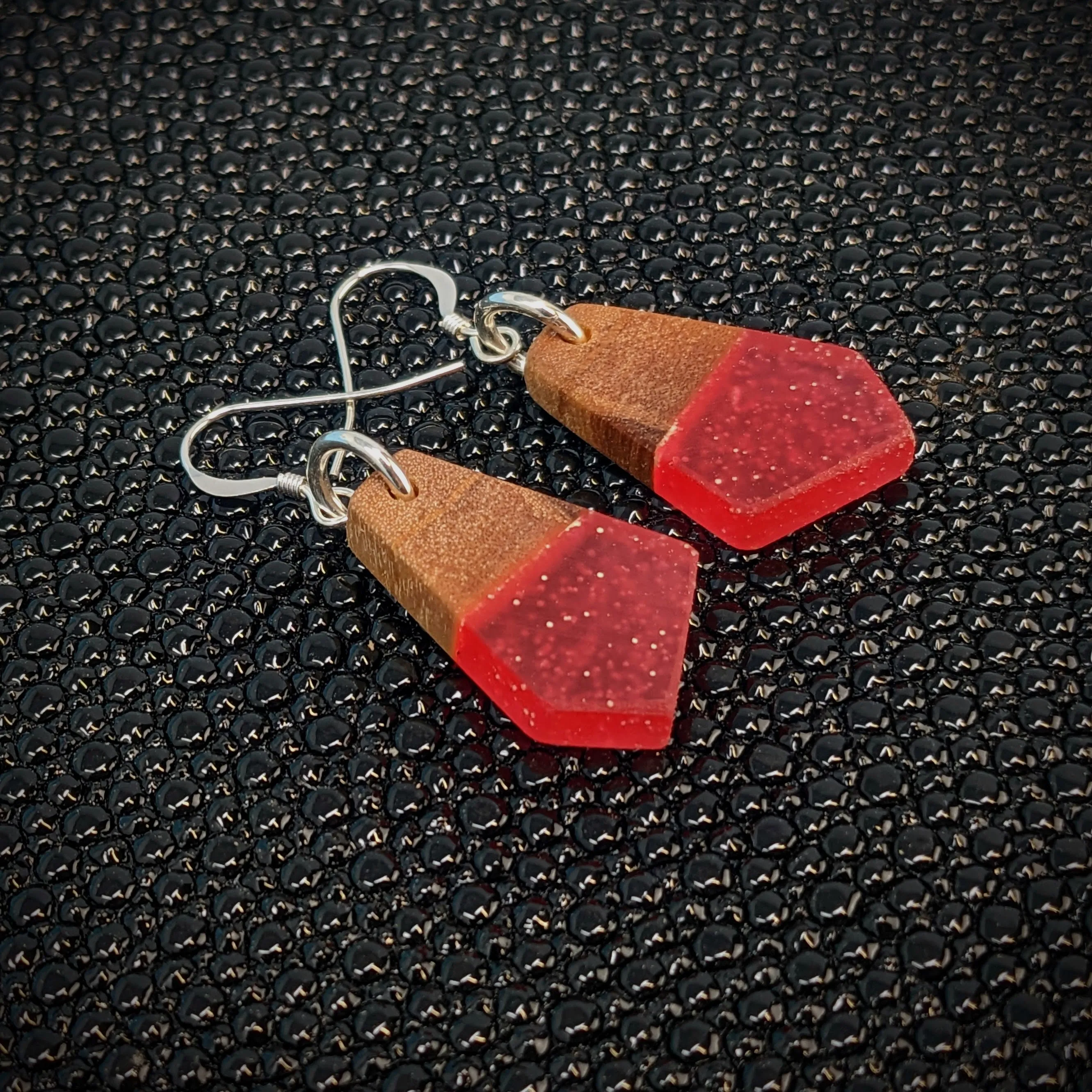 Red Points Dangle Earrings