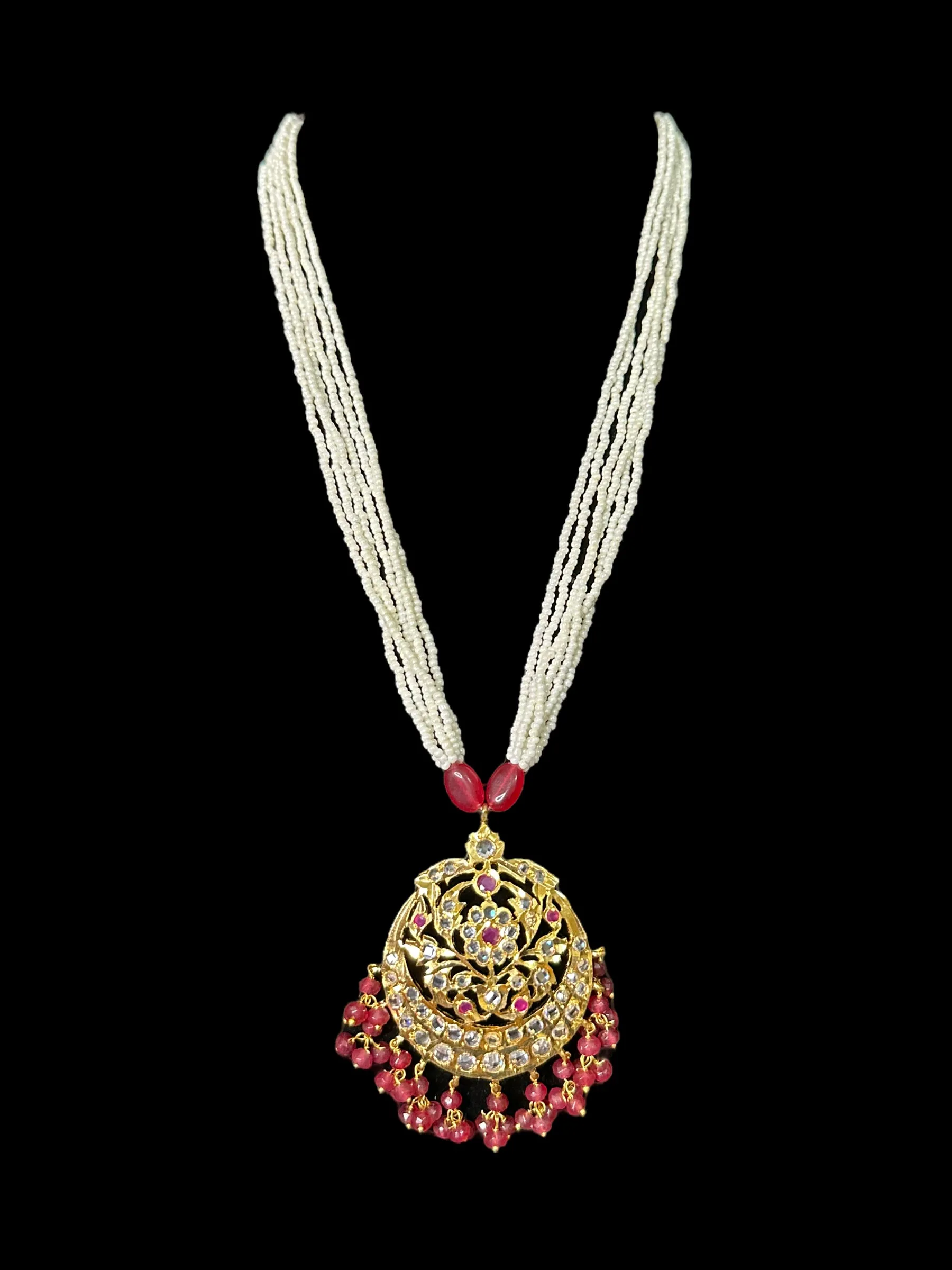 Romana pendant set in rubies ( READY TO SHIP  )