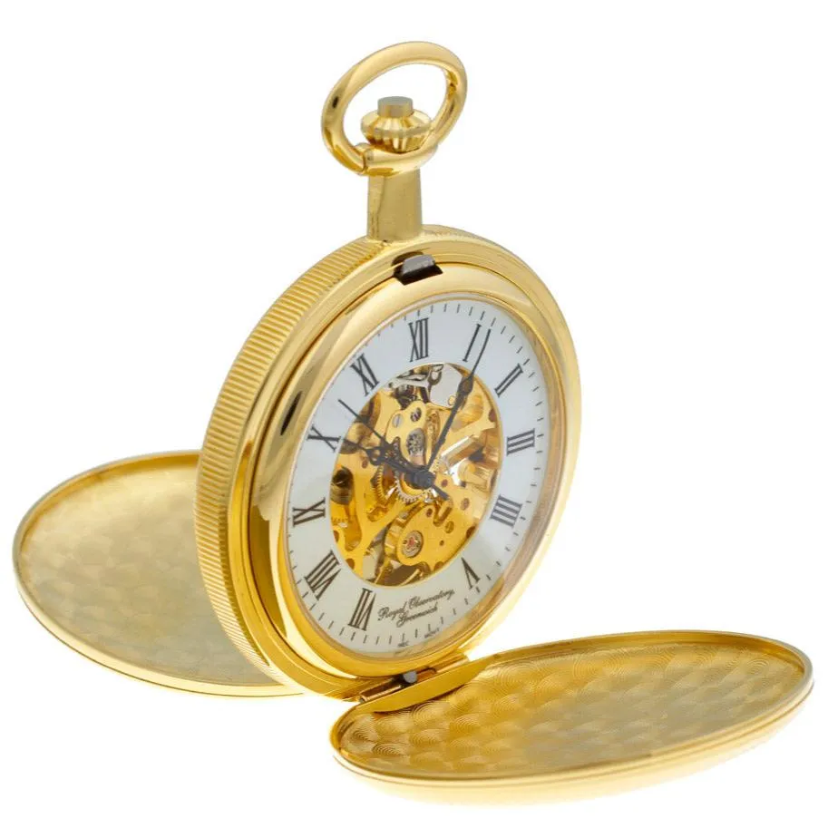 Royal Observatory Greenwich Gold Double Hunter Pocket Watch