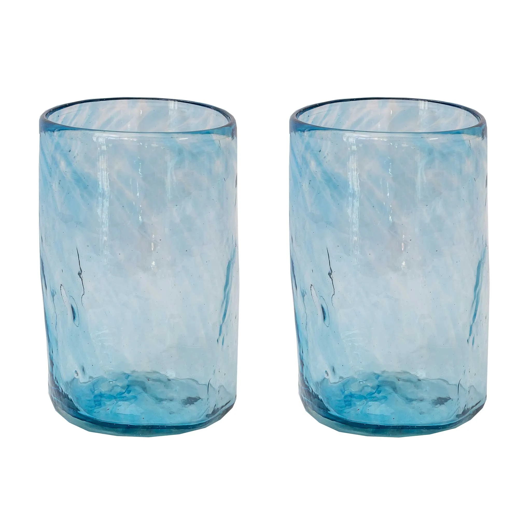 Set of 2 Handblown Glasses Blue