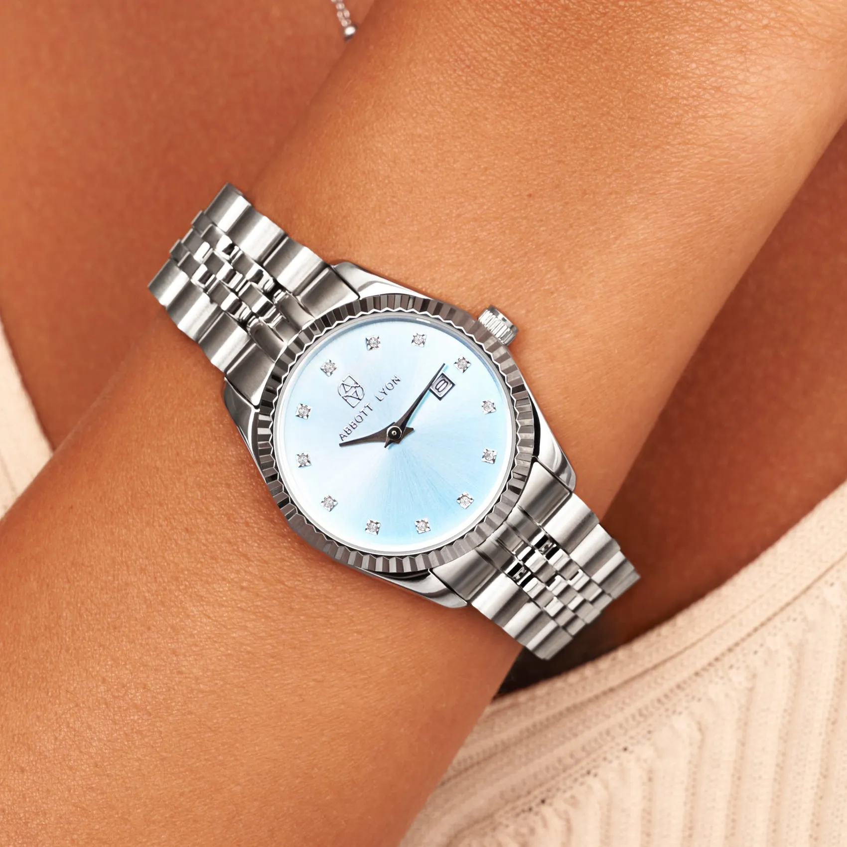 Silver Link Blue Belgravia 30 Watch