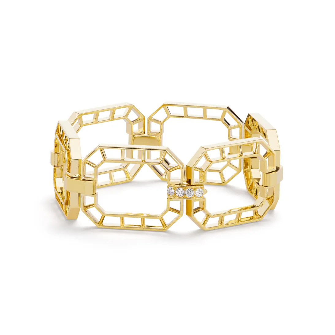 Skeleton Diamond Link Bracelet