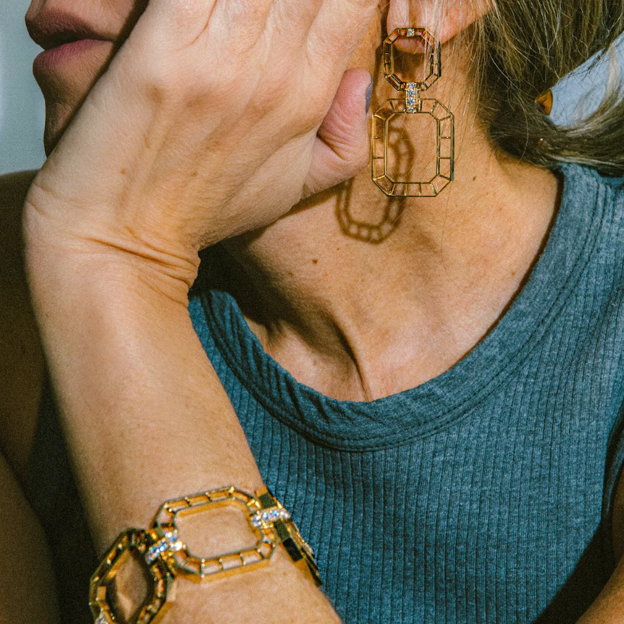 Skeleton Diamond Link Bracelet