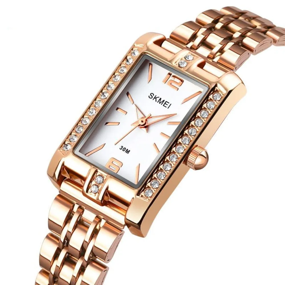 SKMEI 1690 Quartz Watches for Womens w/ Rhinestone Decoration