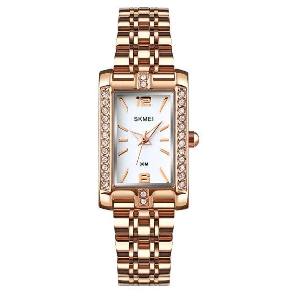 SKMEI 1690 Quartz Watches for Womens w/ Rhinestone Decoration