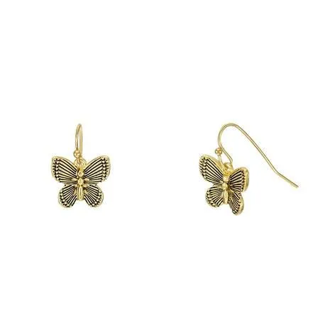 Small Butterfly Drop Earrings