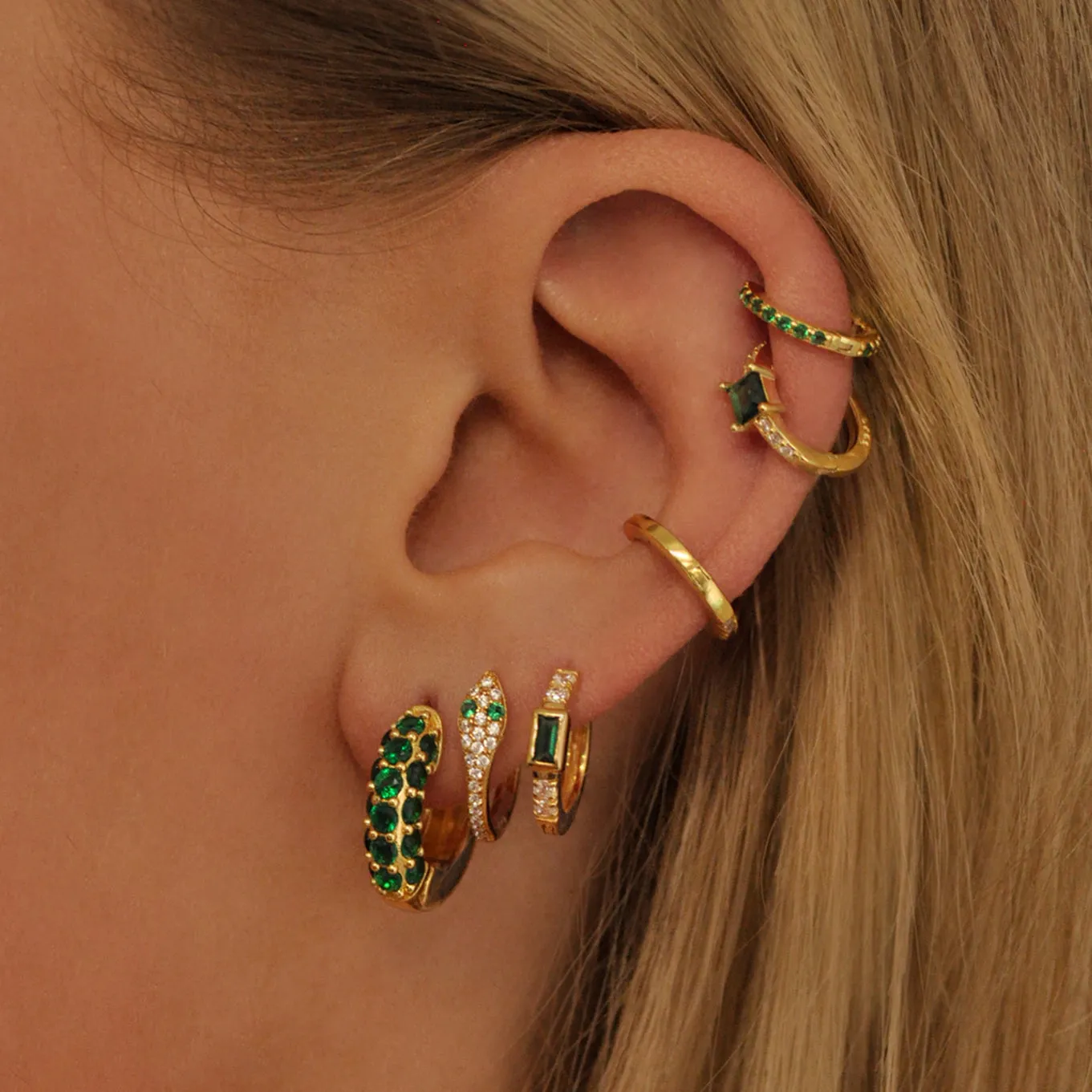 Snake Huggie Earrings