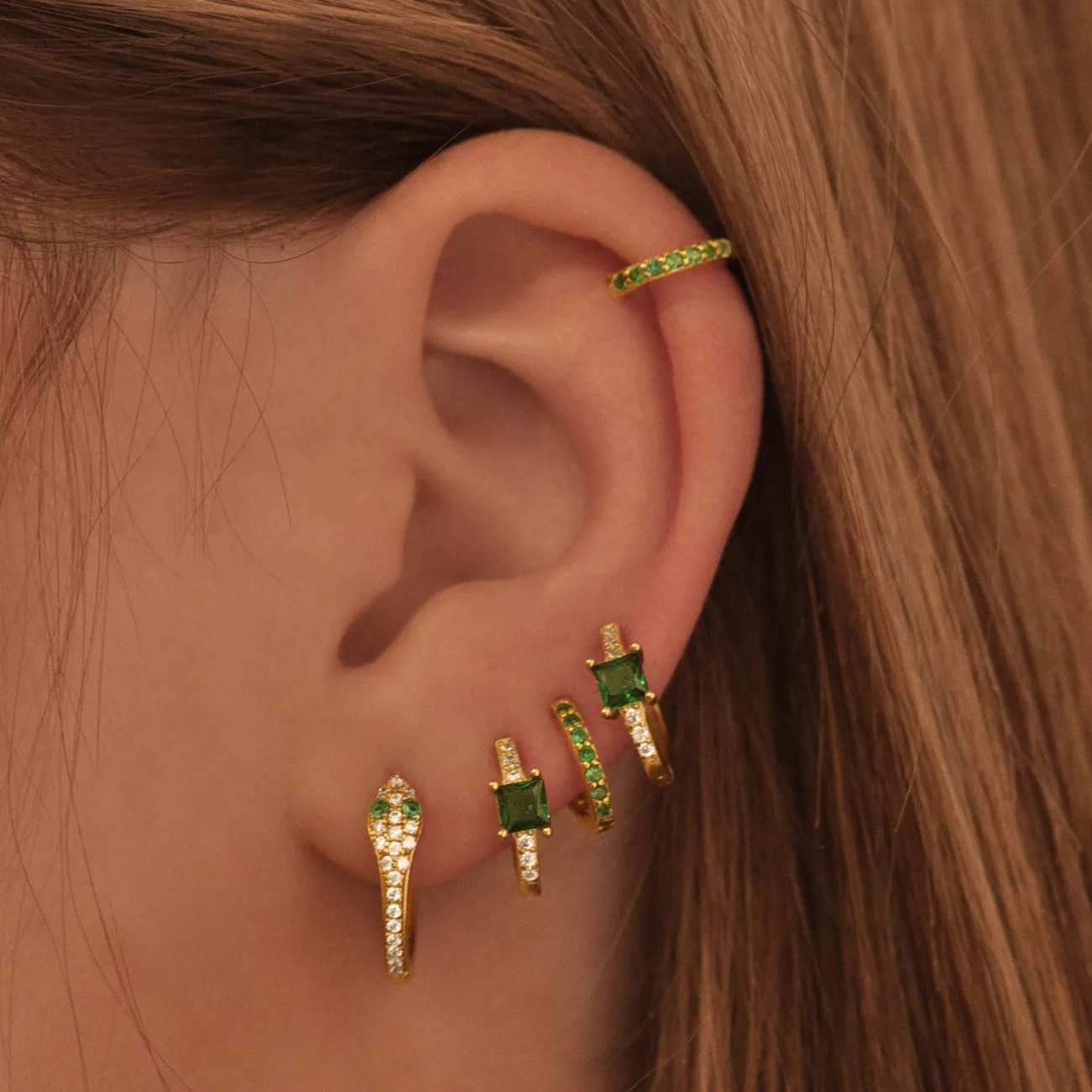 Snake Huggie Earrings