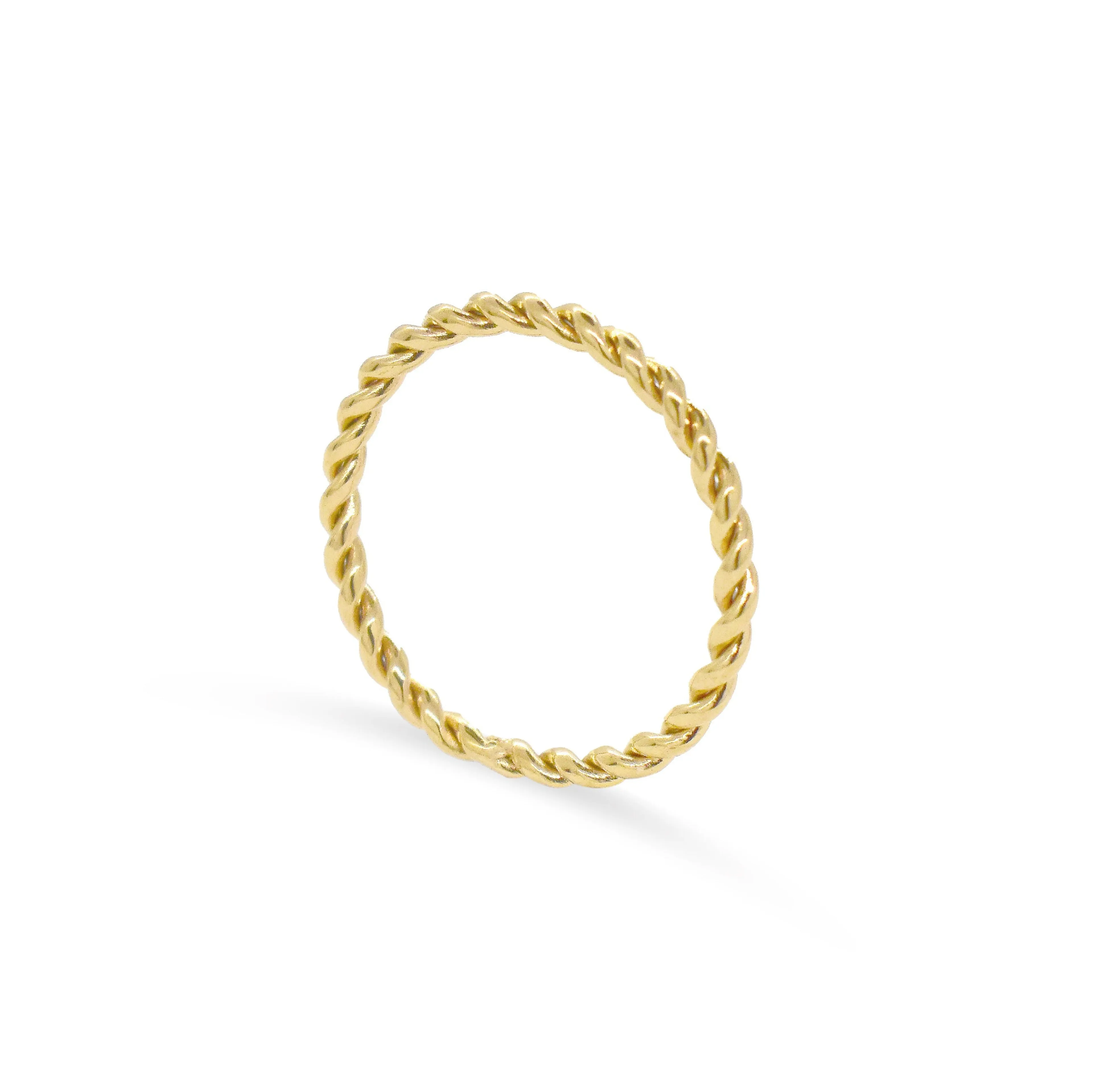 SOPHIE DAINTY GOLD TWIST STACKABLE RING BAND