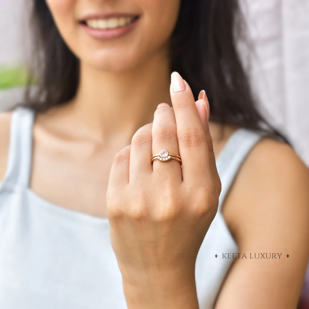 Stacker Delight - Rose Quartz Ring set