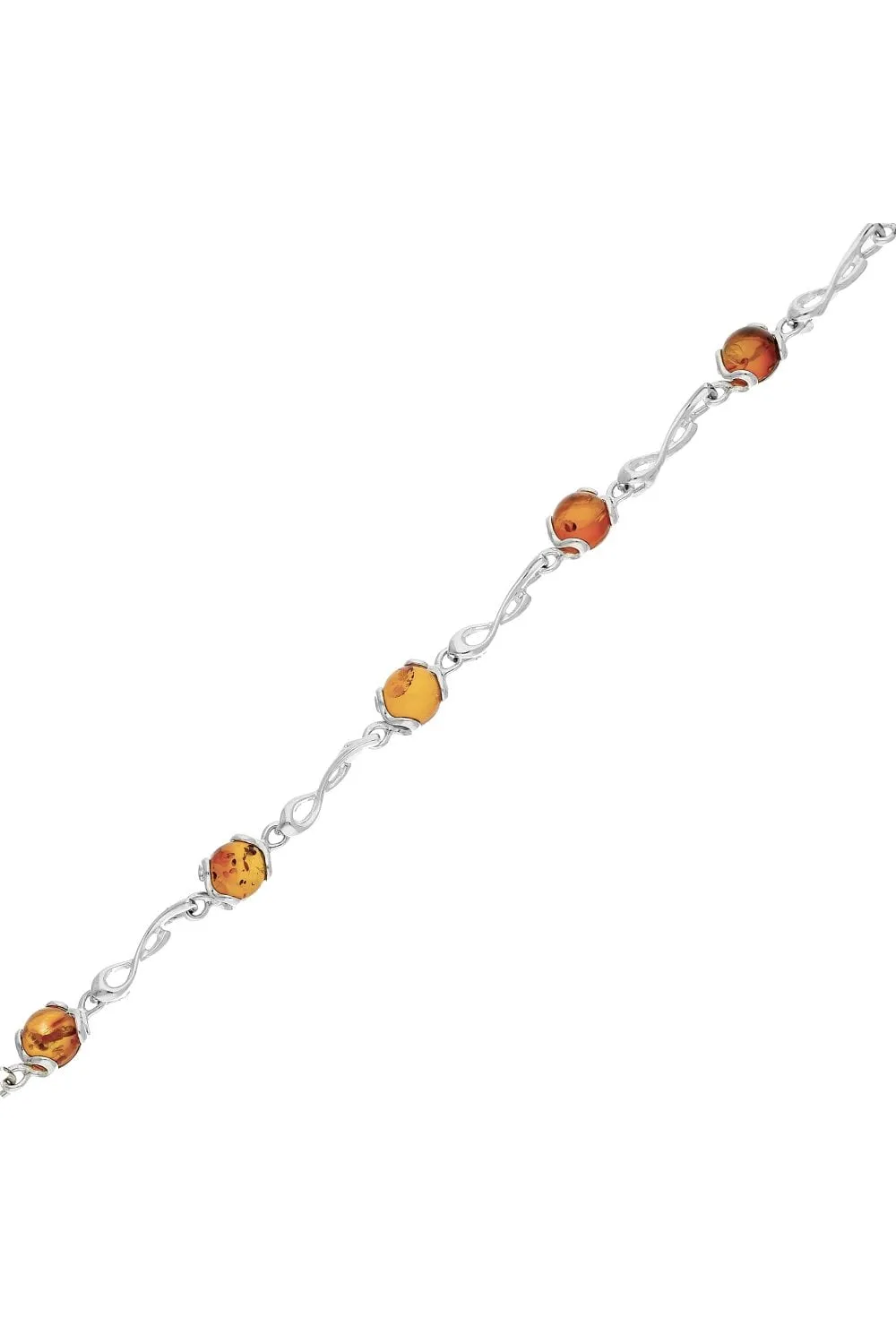 Sterling Silver Amber Designer Bracelet