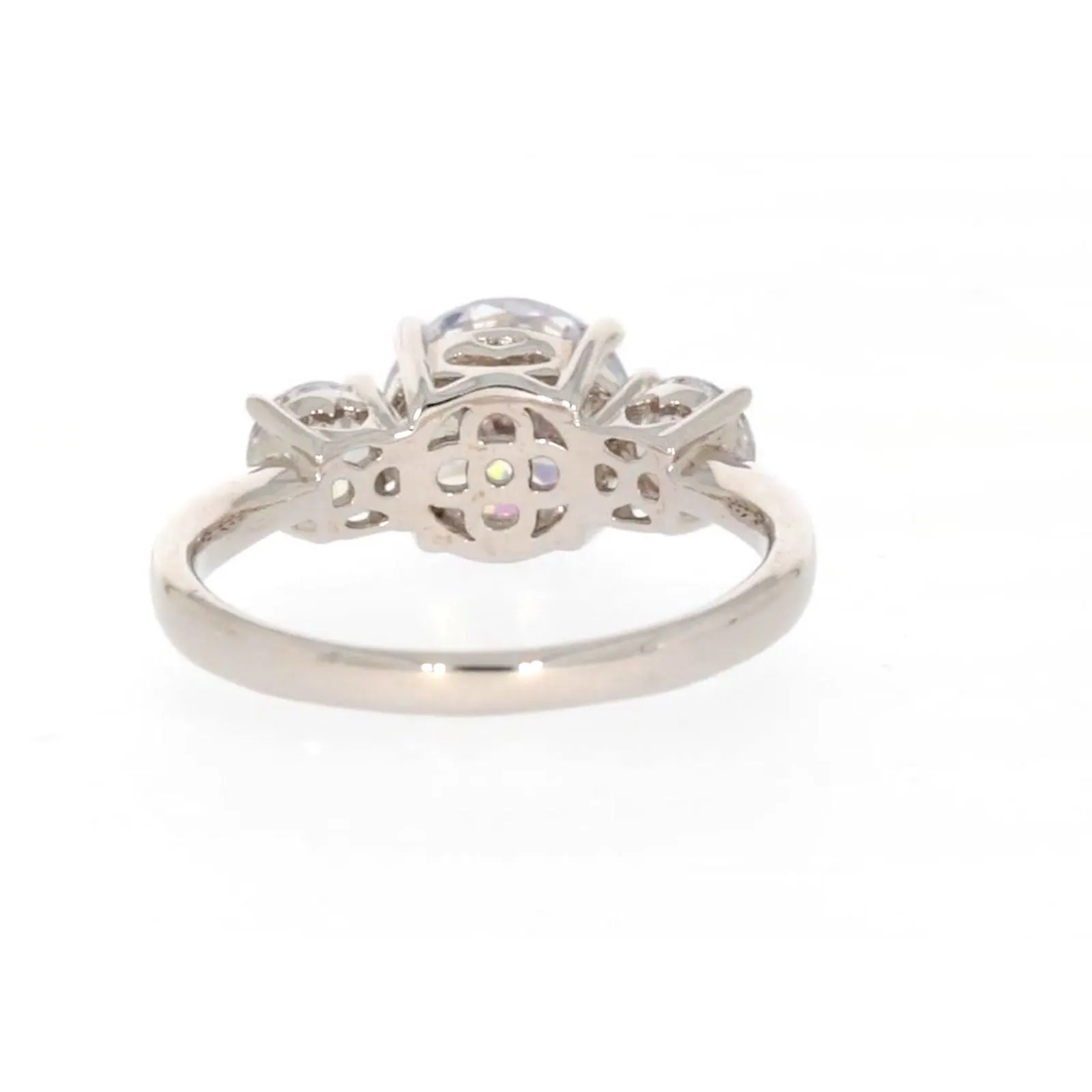 Sterling Silver Cubic Zirconia Trilogy Ring