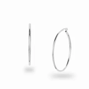 Sterling Silver Hoop Earrings 40mm