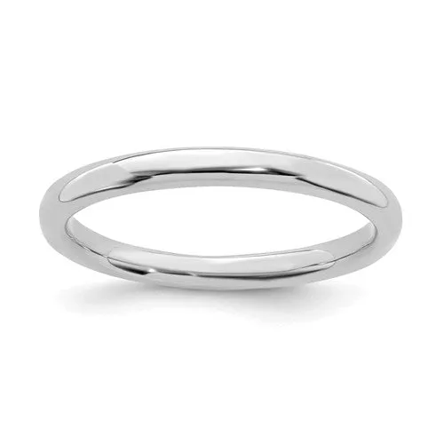 Sterling Silver Stackable Expressions 2.25mm Polished Band Ring - Size 6 or 9