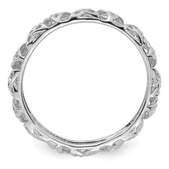 Sterling Silver Stackable Expressions Celtic Knot Eternity Ring