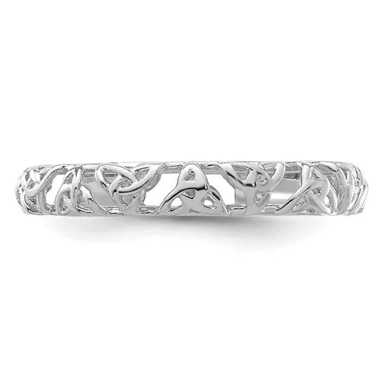 Sterling Silver Stackable Expressions Celtic Knot Eternity Ring