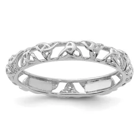 Sterling Silver Stackable Expressions Celtic Knot Eternity Ring