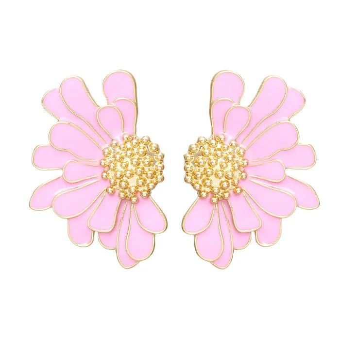 Studs Tropical Flower Earrings for Women