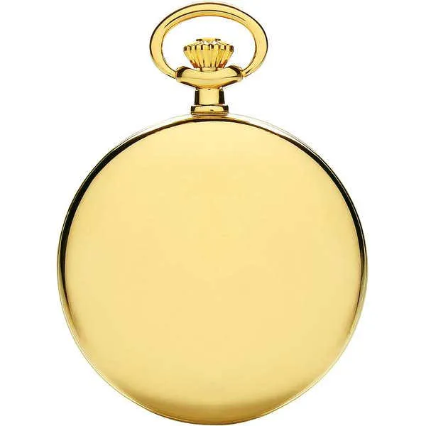 Stylish Gold Pocket Watch with Blue Roman Numerals – Elegant & Unique Design