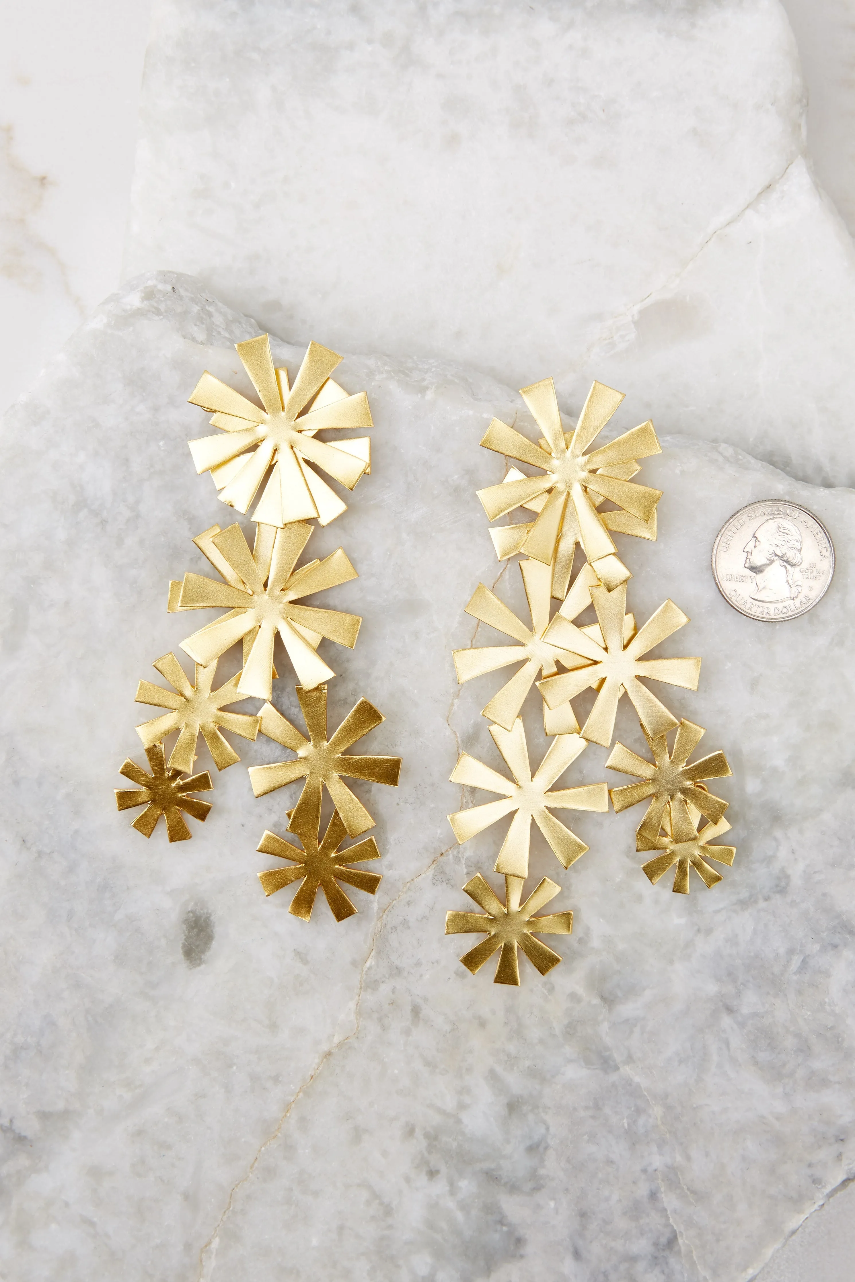 Sunburst Gold Earrings