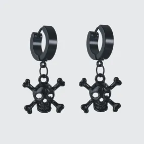 Techwear Skull Head Earrings