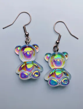 TEDDY BEAR EARRINGS - HOLO