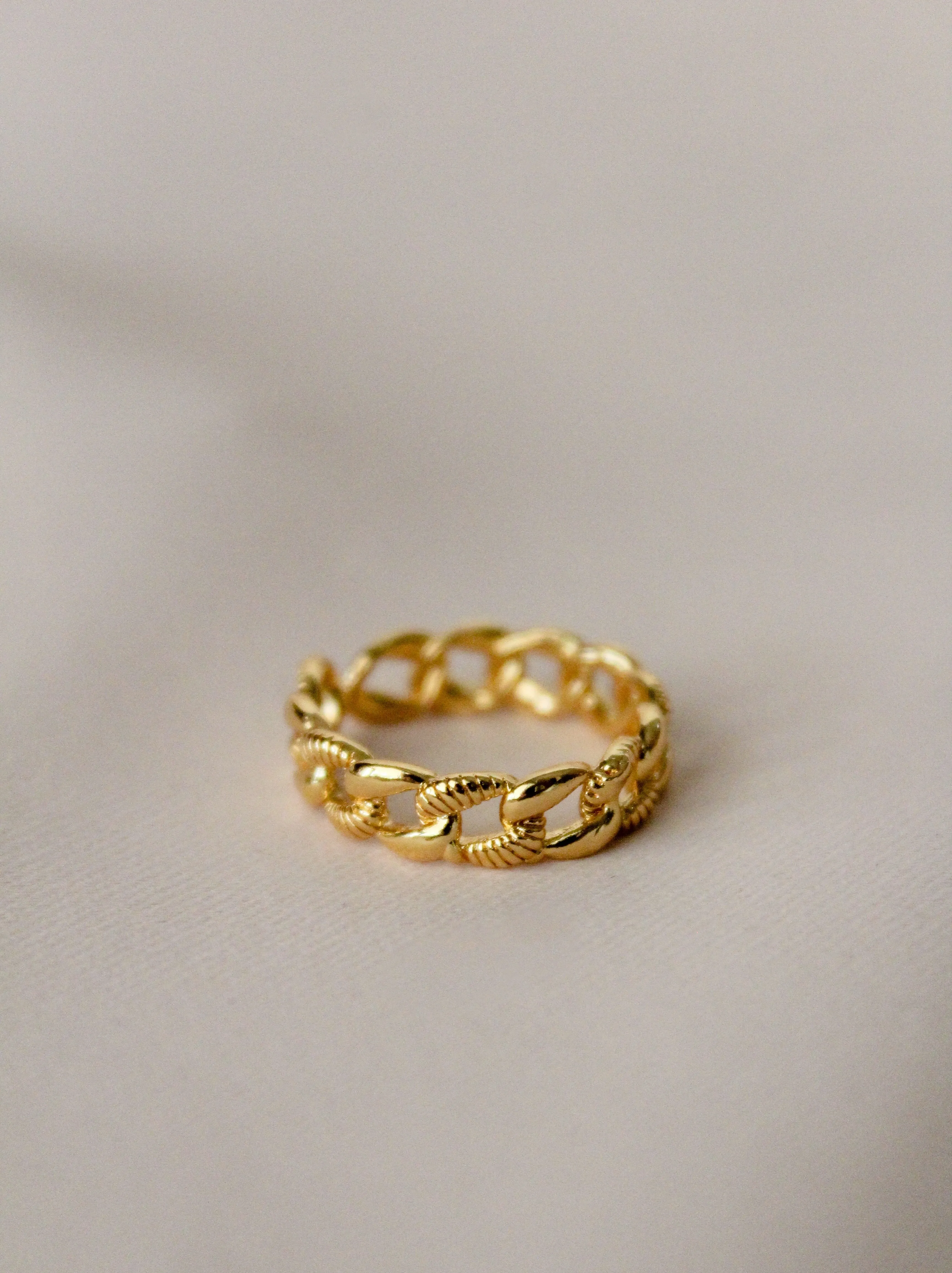 Textured Cuban Chain Ring