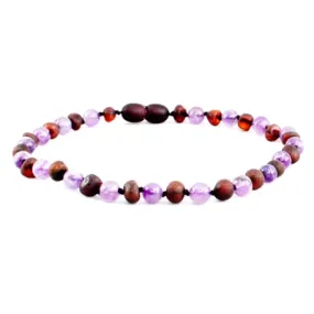 The Amber Monkey- Chestnut Amethyst Bracelet 8”