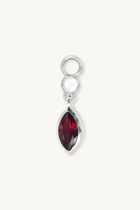 Thea Silver Rhodolite Charm