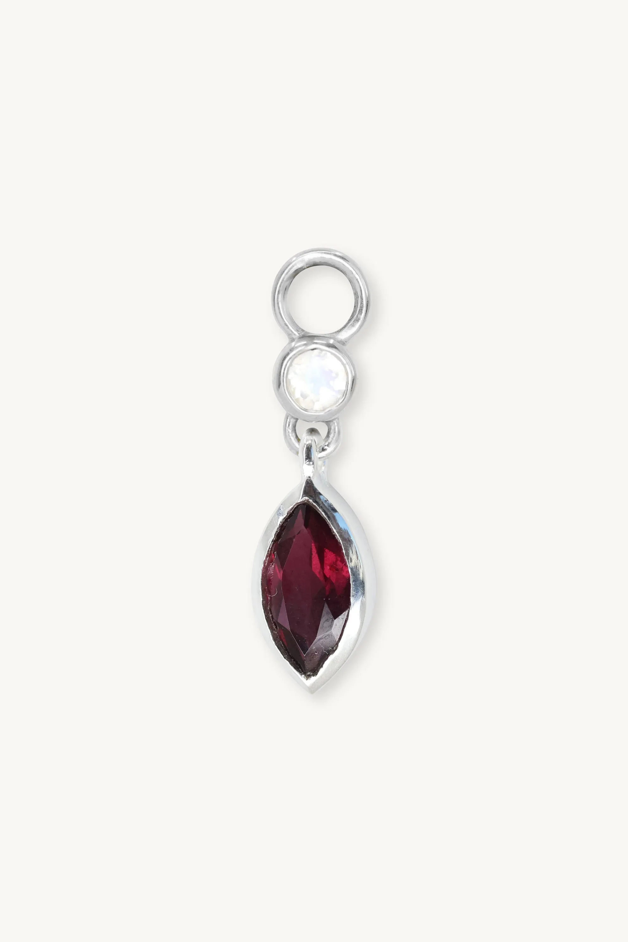 Thea Silver Rhodolite Charm