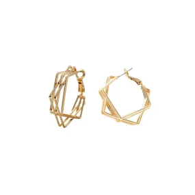 Thunder Clip Gold Earrings