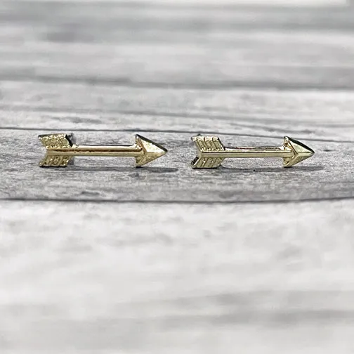 Tiny Arrow Stud Earrings (ROSE GOLD, GOLD OR SILVER)