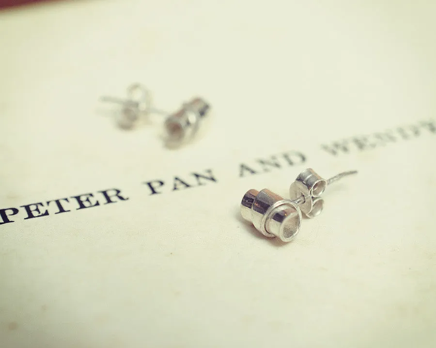 Tiny taper stud earrings