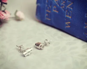 Tiny taper stud earrings