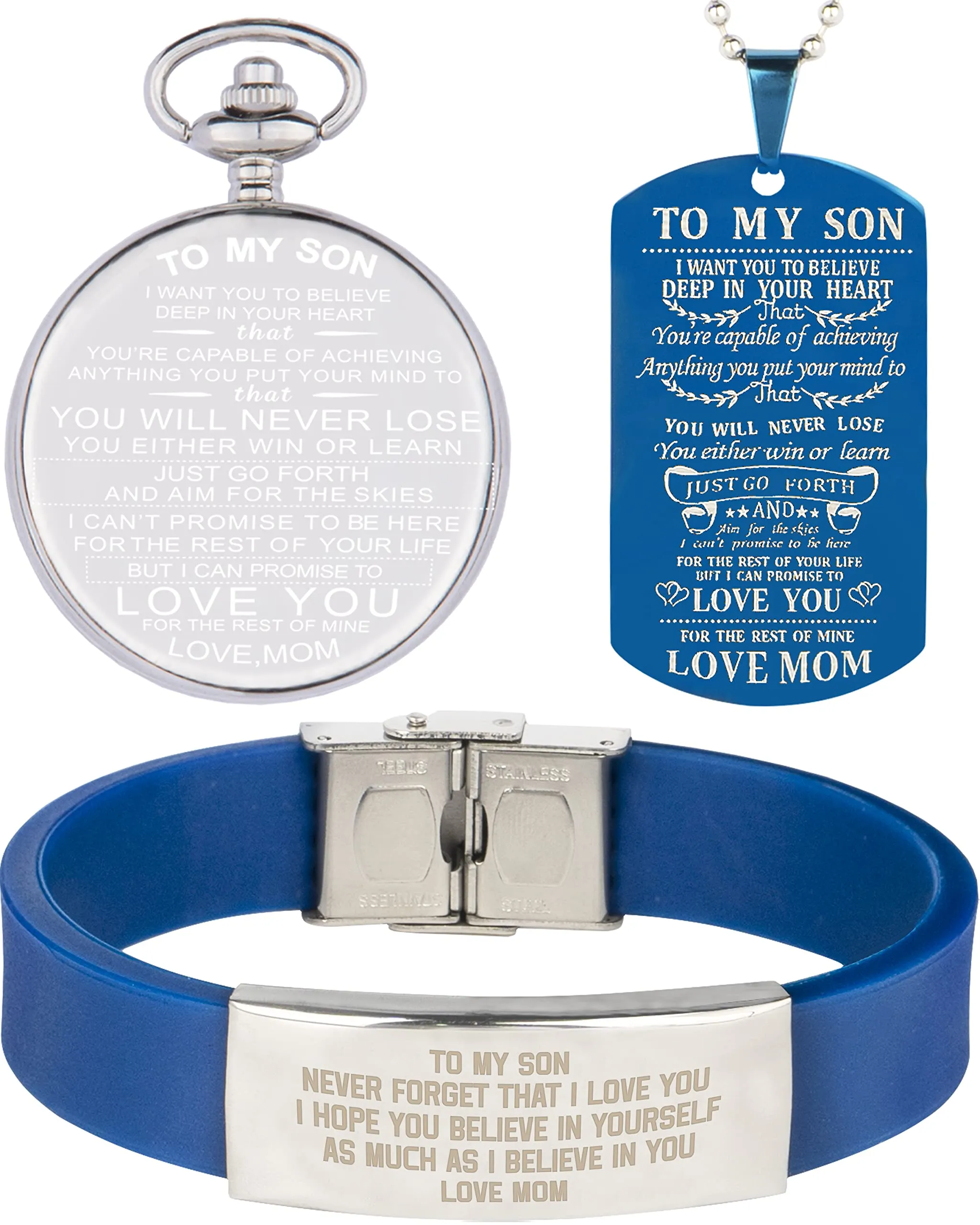 To My Son from Mom, To My Son, Son Gifts from Mom, Son Necklace from Mom, Son Bracelet