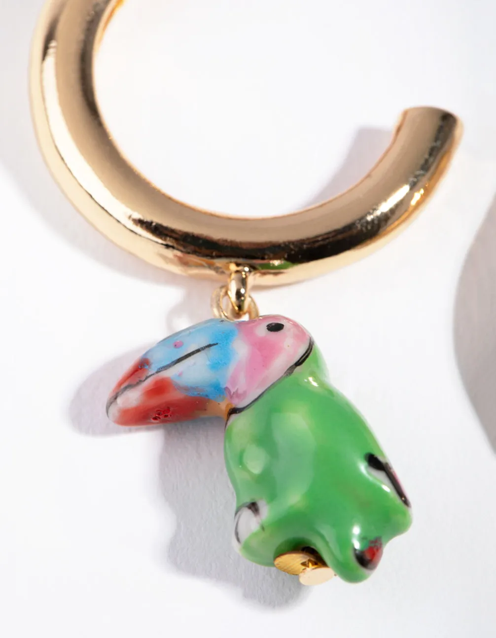 Toucan Huggie Earrings