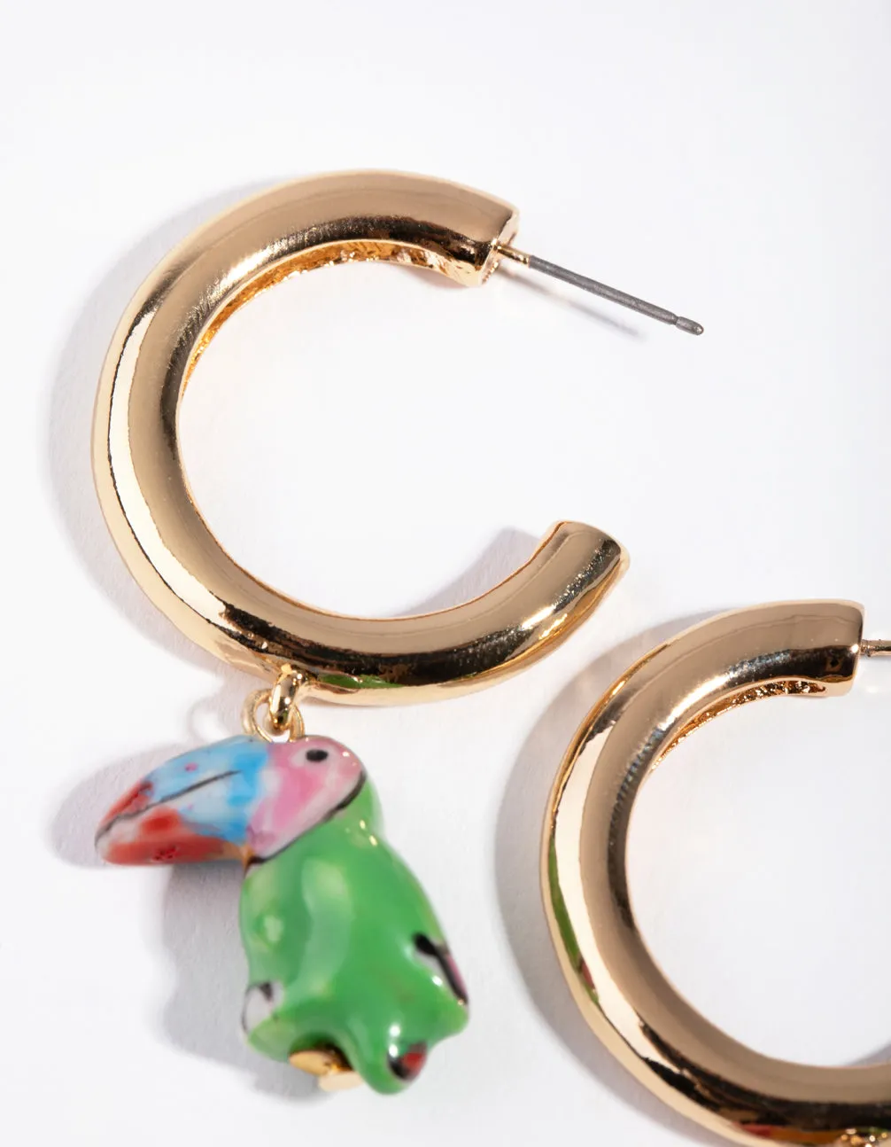 Toucan Huggie Earrings