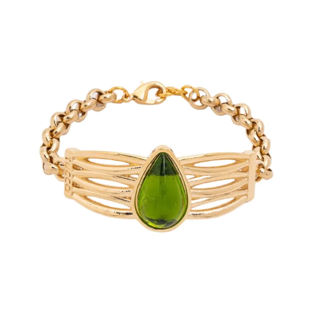 TUCCO ALHAMBRA GREEN MURANO BRACELET