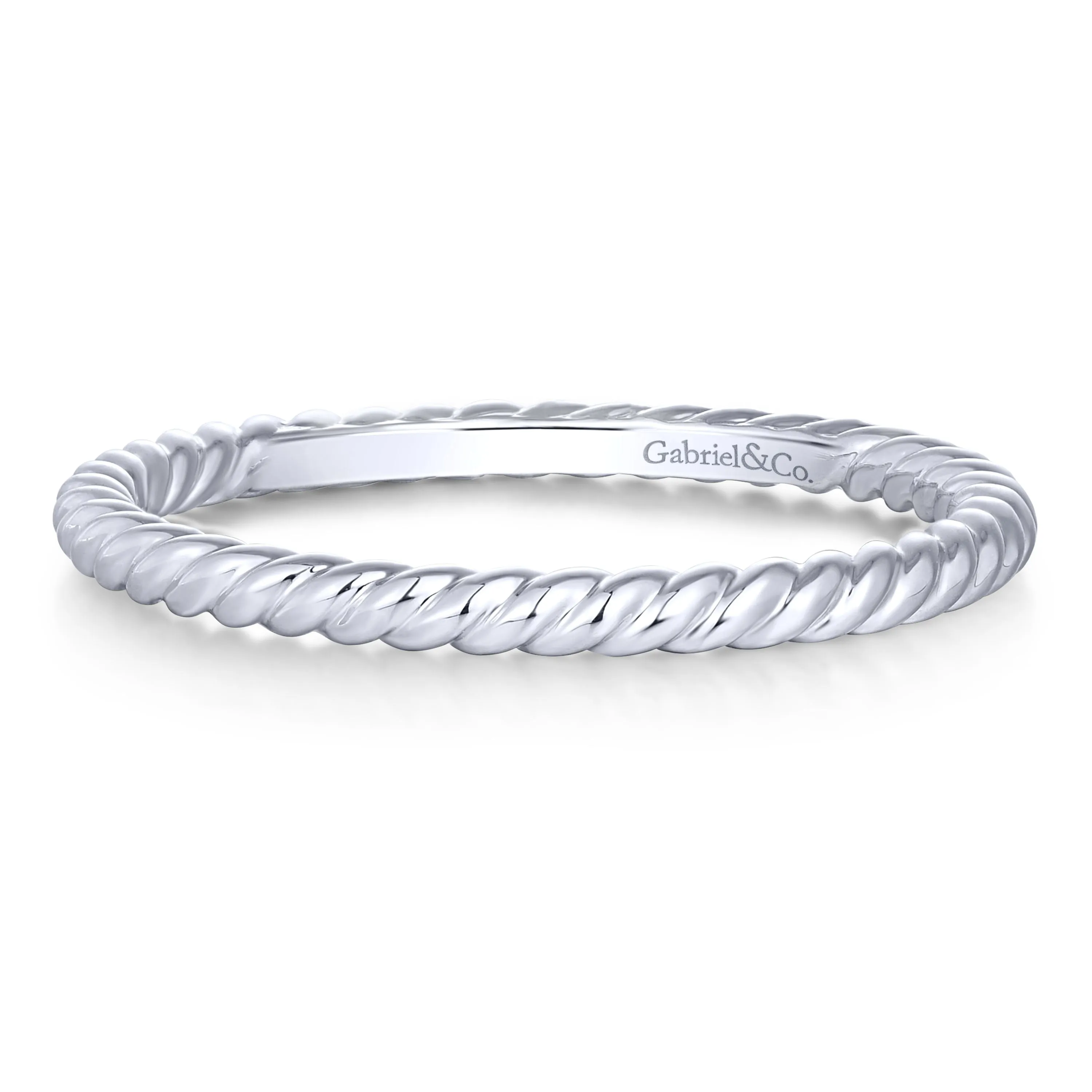 Twist Design Diamond Stackable Ring