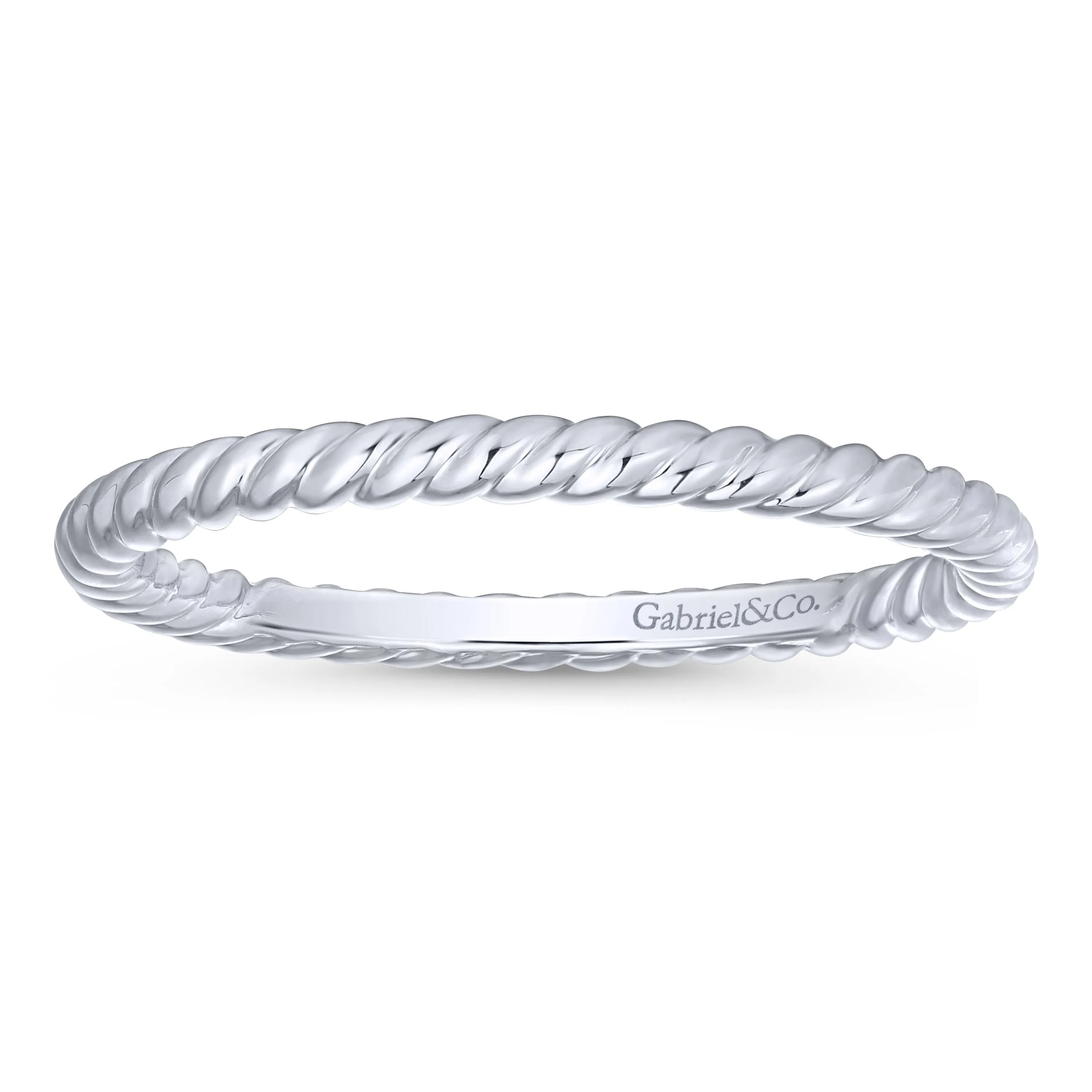 Twist Design Diamond Stackable Ring