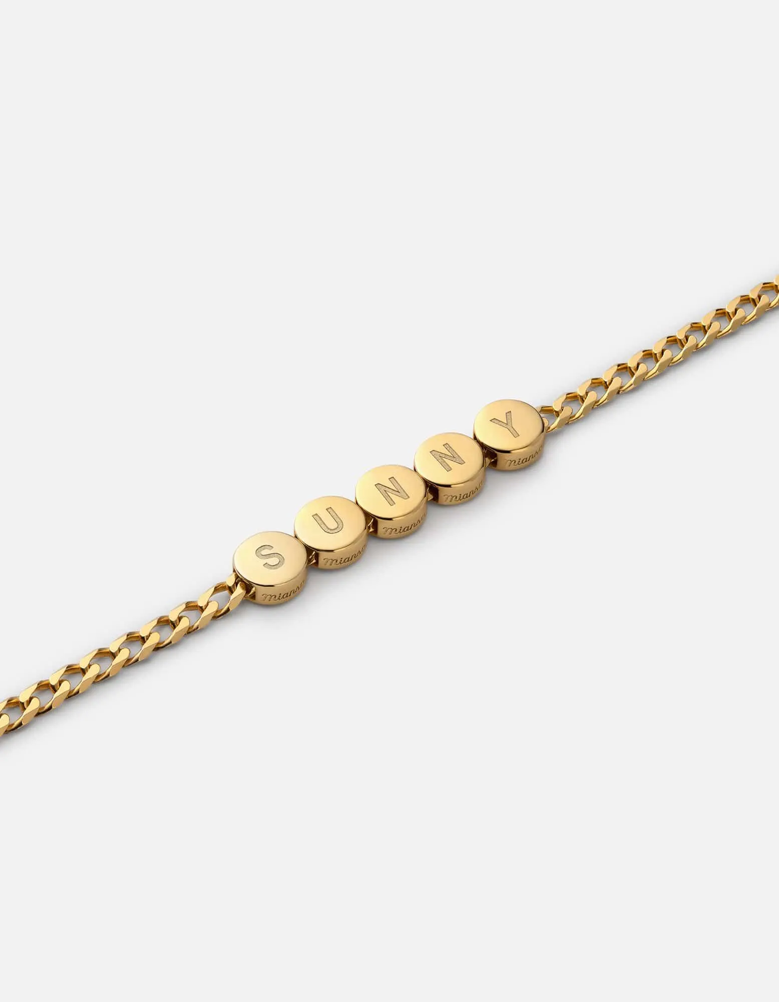 Type Chain Bracelet, Gold Vermeil