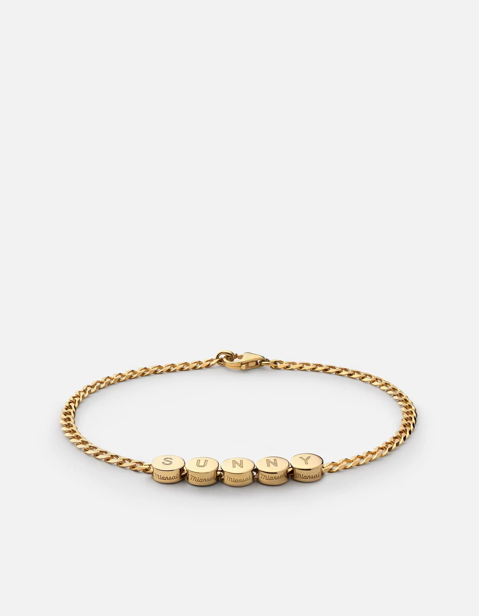 Type Chain Bracelet, Gold Vermeil