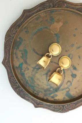 Vintage Gold Drop Clip-On Earrings