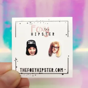 Waynes World Stud Earrings