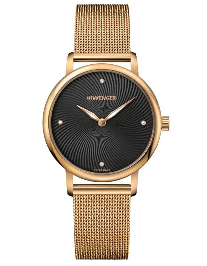 Wenger Womans Urban Donnissima Watch - Rose Gold-Tone - Mesh Bracelet