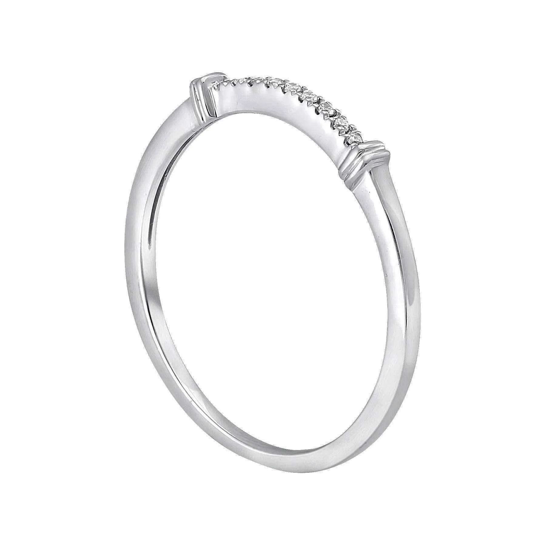 White gold diamond band rings | 14k Stackable Ring