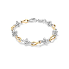 William & Mary Bracelet Yellow Gold & Silver