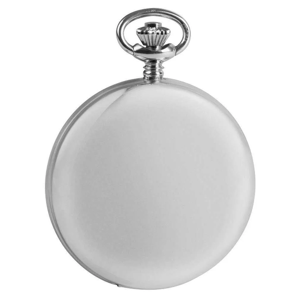 Woodford Sterling Silver Double Full Hunter Skeleton Pocket Watch - Silver